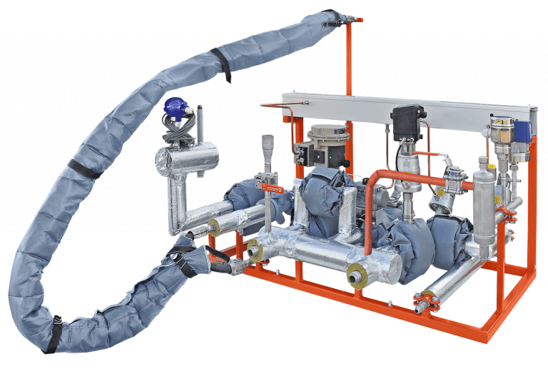 Isolierfabrik IFS-Plast25 Isolierkissen, IFS-MW20 Mineralwolle Rohrisolierung, Silikon Hitzeschutzschlauch an einer Industrieanlage montiert, Wärmedämmung und Hitzeschutz für den Industrieanlagenbau, Chemieindustrie, Raffinerie, Lebensmittelindustrie, Reifenindustrie, Prozesswärme, Isolierung für Rohre, Schläuche, Energieketten, Ventile, Armaturen, individuell angefertigt, Anlangenbau